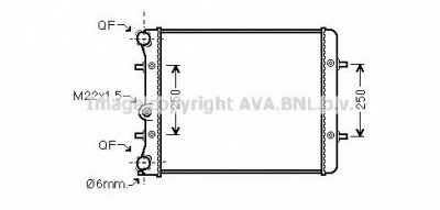 AVA QUALITY COOLING vw2152 -  Радиатор, охлаждение двигателя